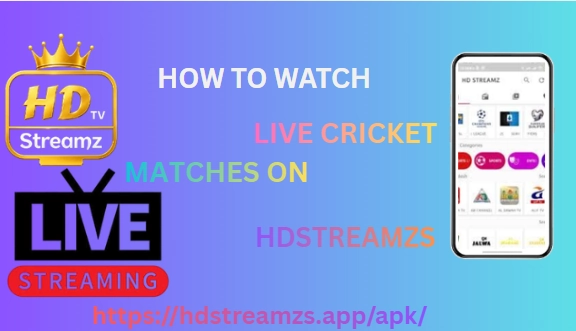 "HD Streamzs App interface for live TV channels, sports streaming, movies, radio stations, and HD entertainment on Android devices.
